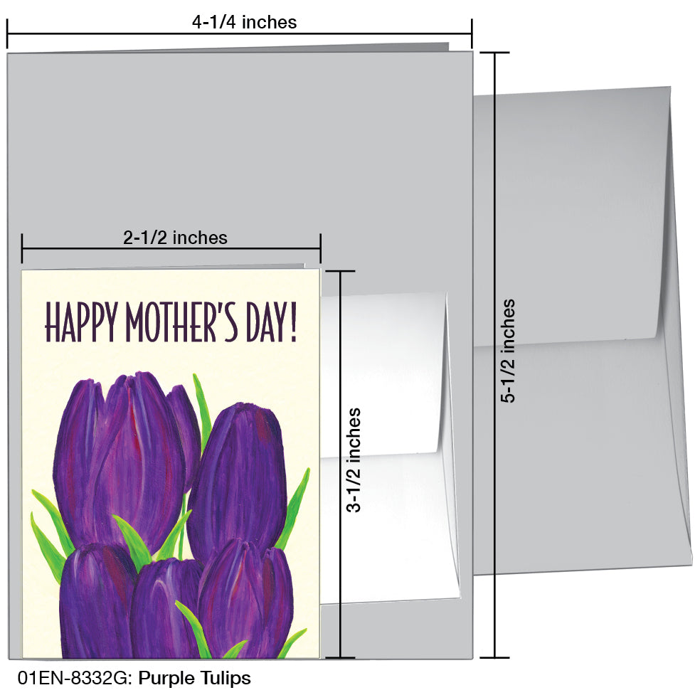 Purple Tulips, Greeting Card (8332G)