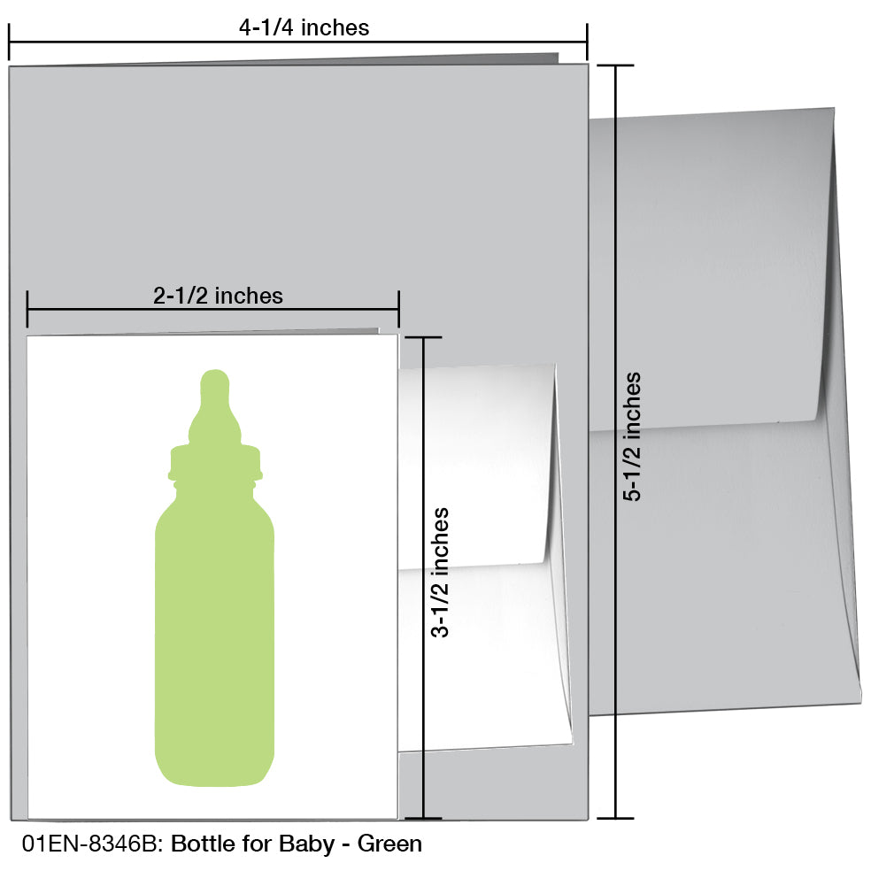 Bottle For Baby, Greeting Card (8346B)