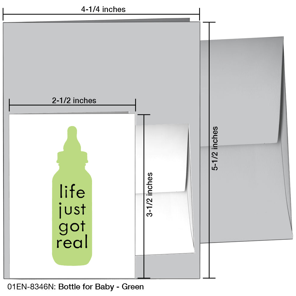 Bottle For Baby, Greeting Card (8346N)