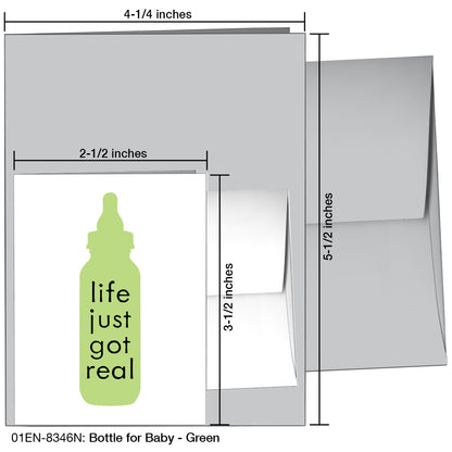 Bottle For Baby, Greeting Card (8346N)
