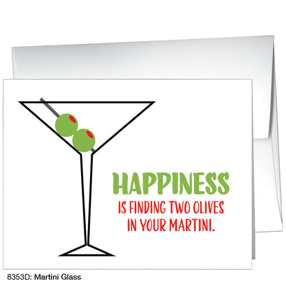 Martini Glass, Greeting Card (8353D)