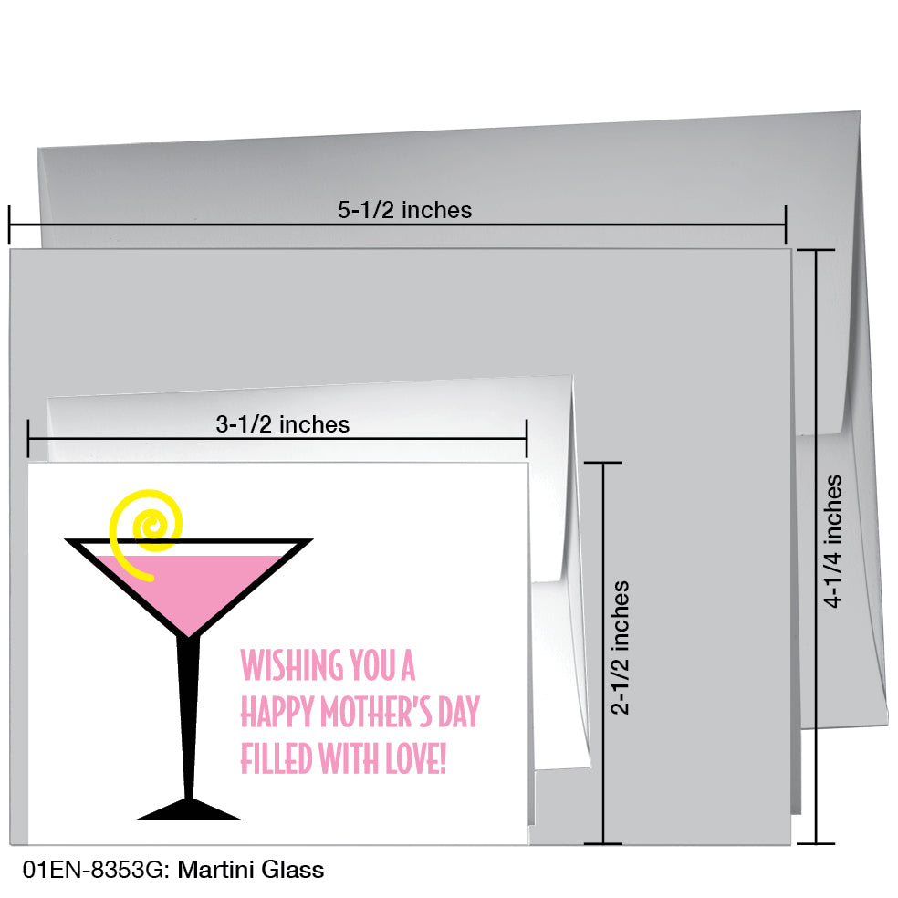 Martini Glass, Greeting Card (8353G)