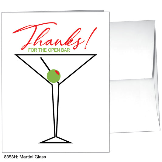 Martini Glass, Greeting Card (8353H)