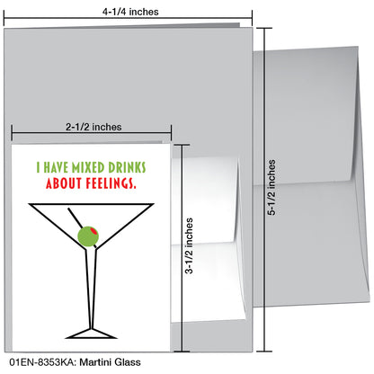 Martini Glass, Greeting Card (8353KA)