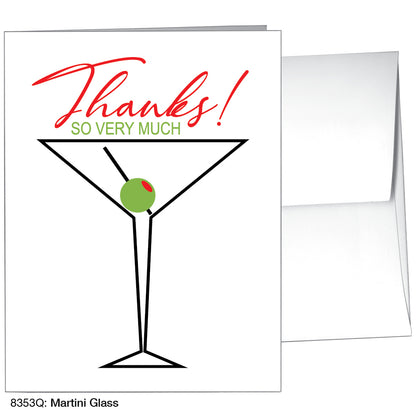 Martini Glass, Greeting Card (8353Q)