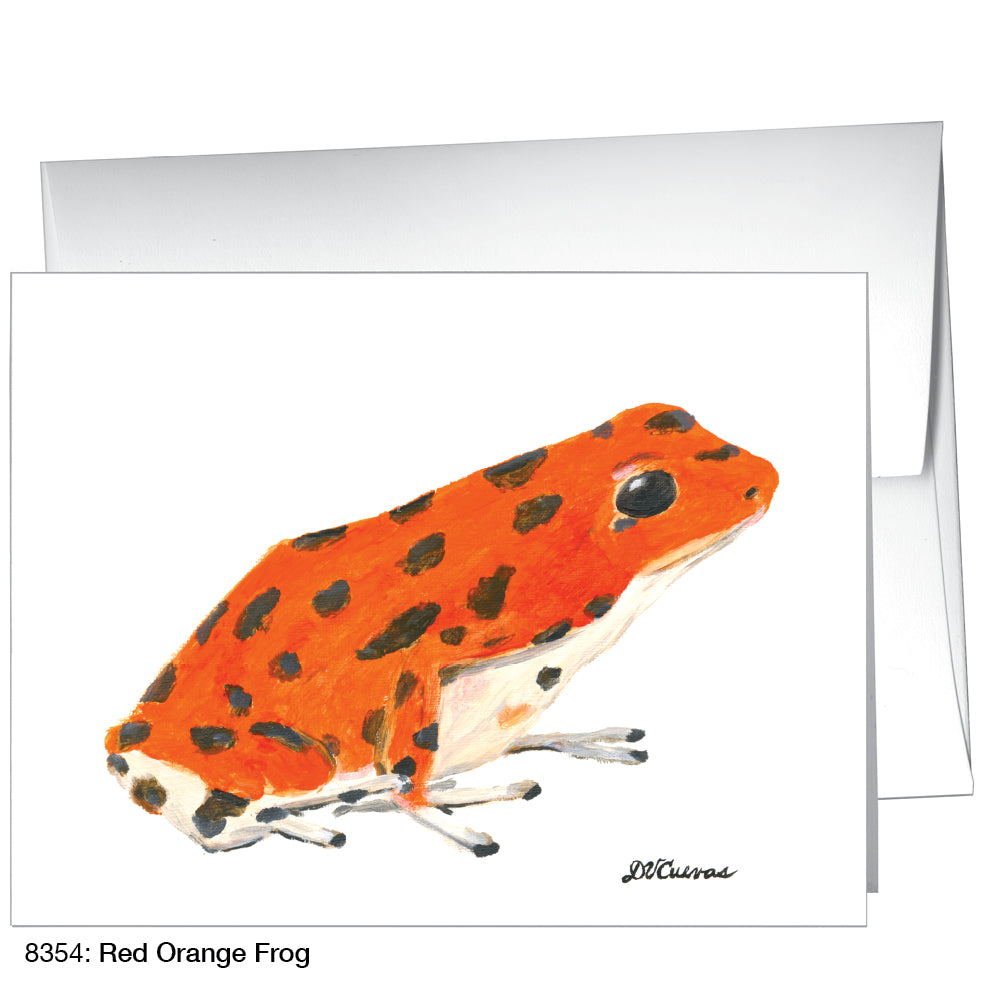 Red Orange Frog, Greeting Card (8354)