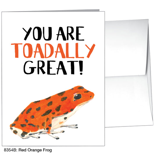 Red Orange Frog, Greeting Card (8354B)