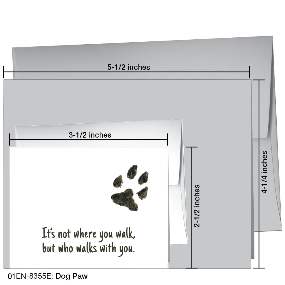 Dog Paw, Greeting Card (8355E)