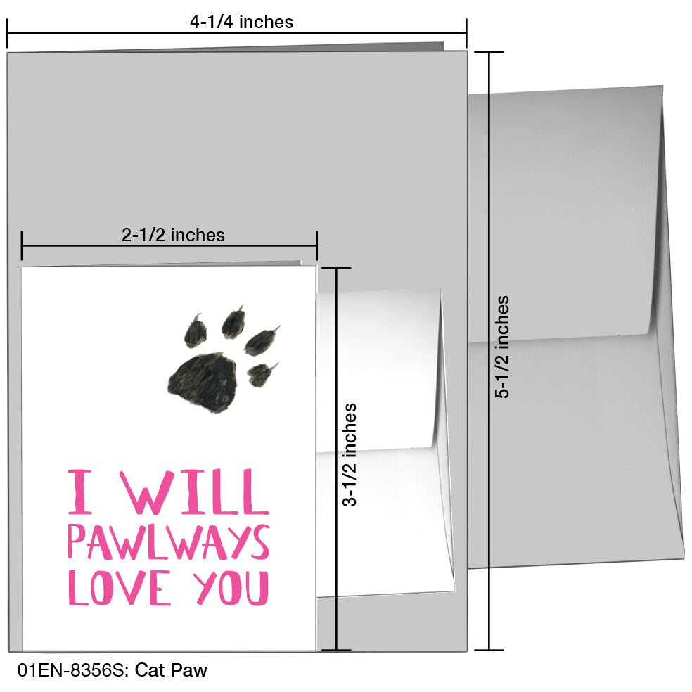 Cat Paw, Greeting Card (8356S)