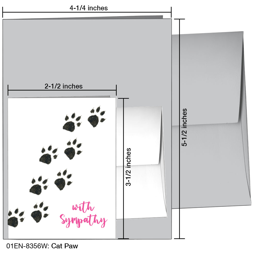 Cat Paw, Greeting Card (8356W)