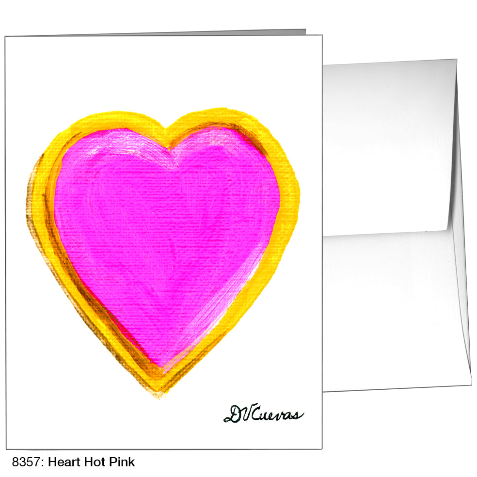 Heart Hot Pink, Greeting Card (8357)