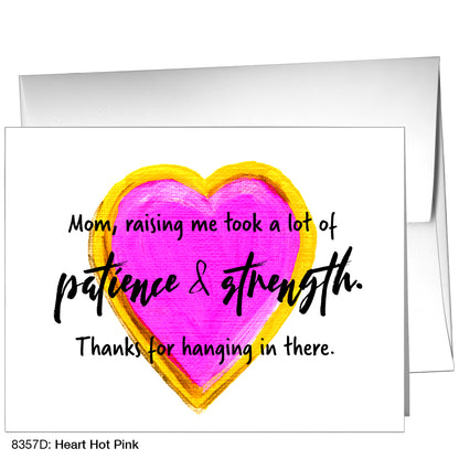 Heart Hot Pink, Greeting Card (8357D)