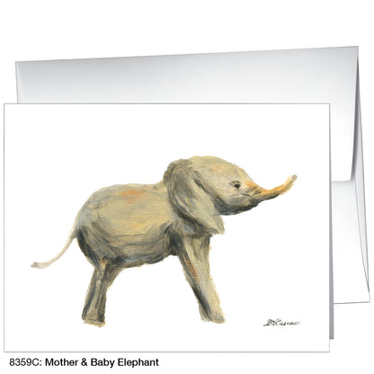 Mother & Baby Elephant, Greeting Card (8359C)