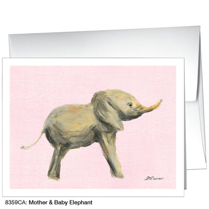 Mother & Baby Elephant, Greeting Card (8359CA)