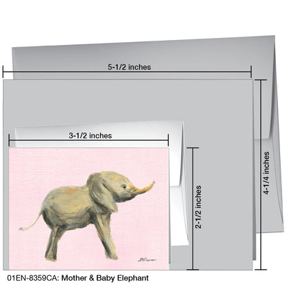 Mother & Baby Elephant, Greeting Card (8359CA)
