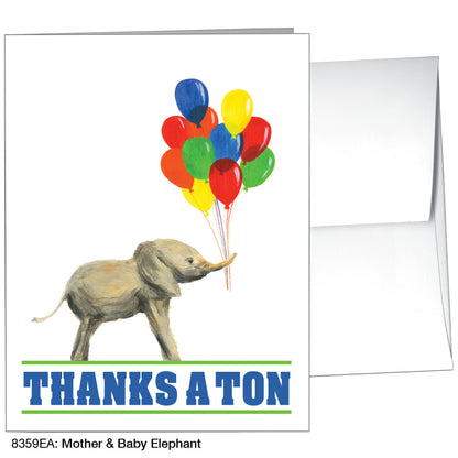 Mother & Baby Elephant, Greeting Card (8359EA)