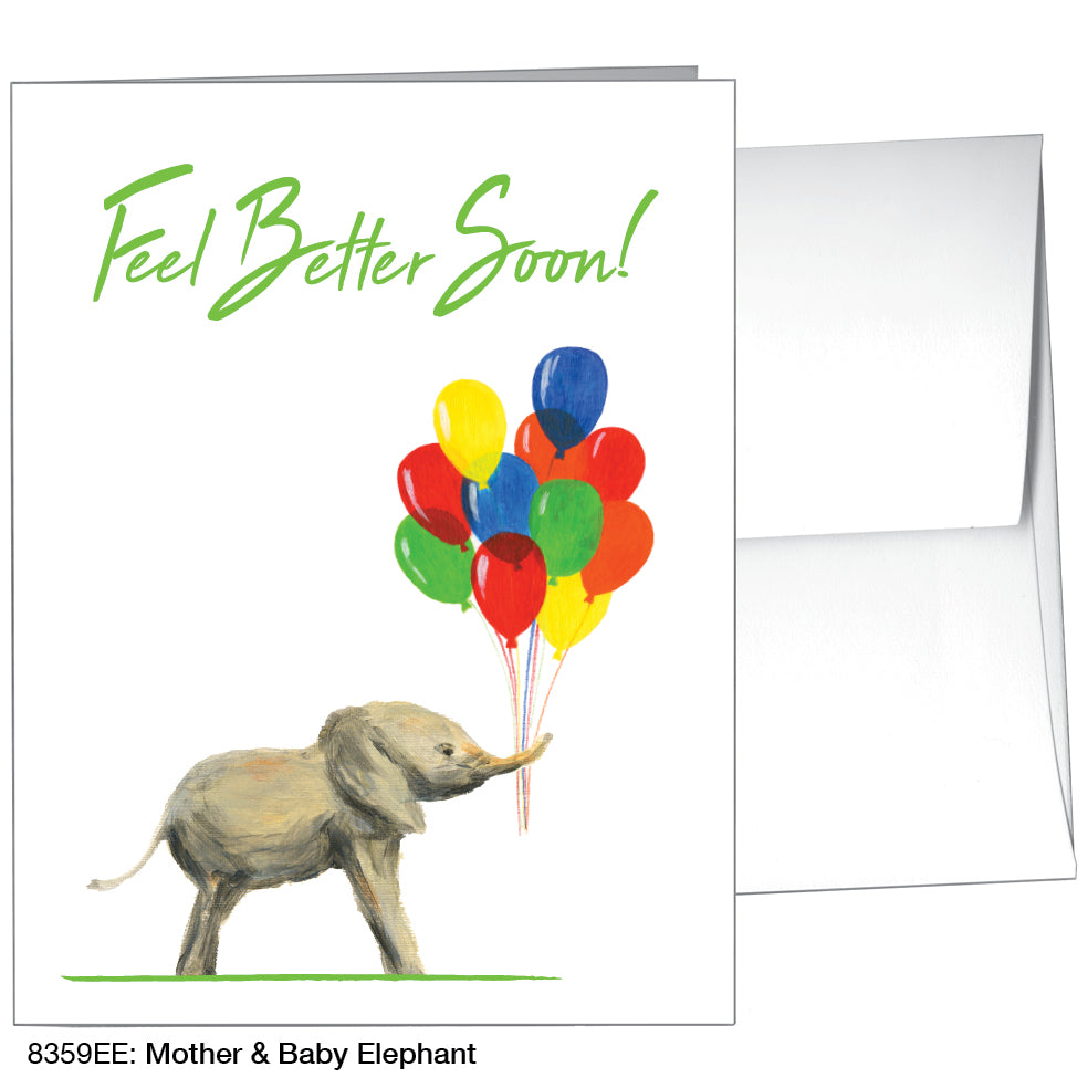 Mother & Baby Elephant, Greeting Card (8359EE)