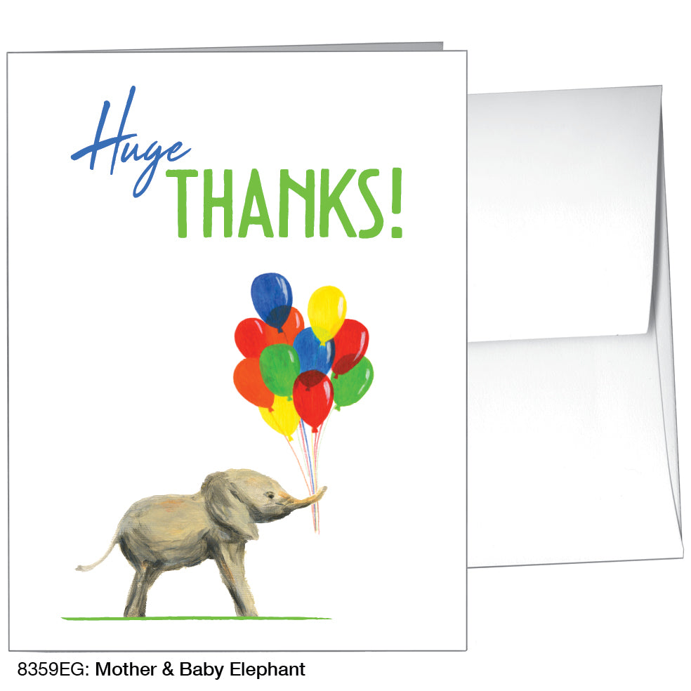 Mother & Baby Elephant, Greeting Card (8359EG)