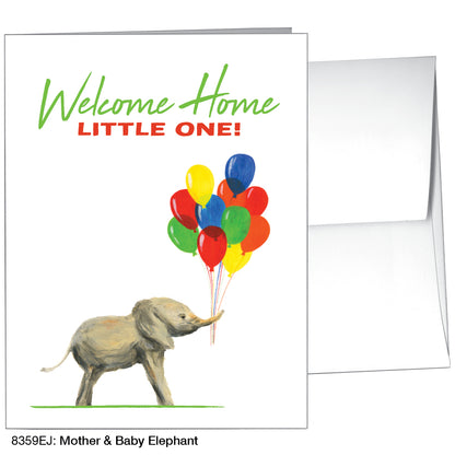 Mother & Baby Elephant, Greeting Card (8359EJ)