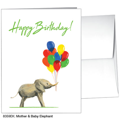 Mother & Baby Elephant, Greeting Card (8359EK)