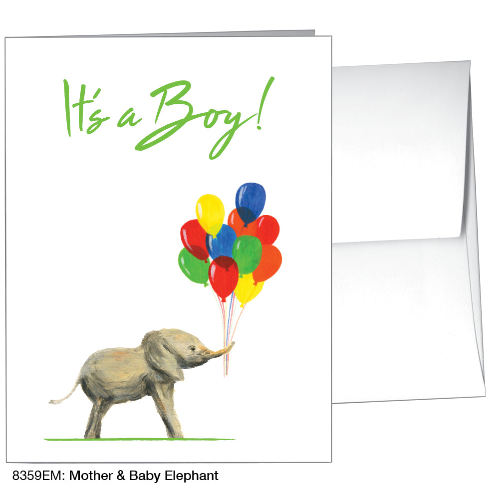 Mother & Baby Elephant, Greeting Card (8359EM)