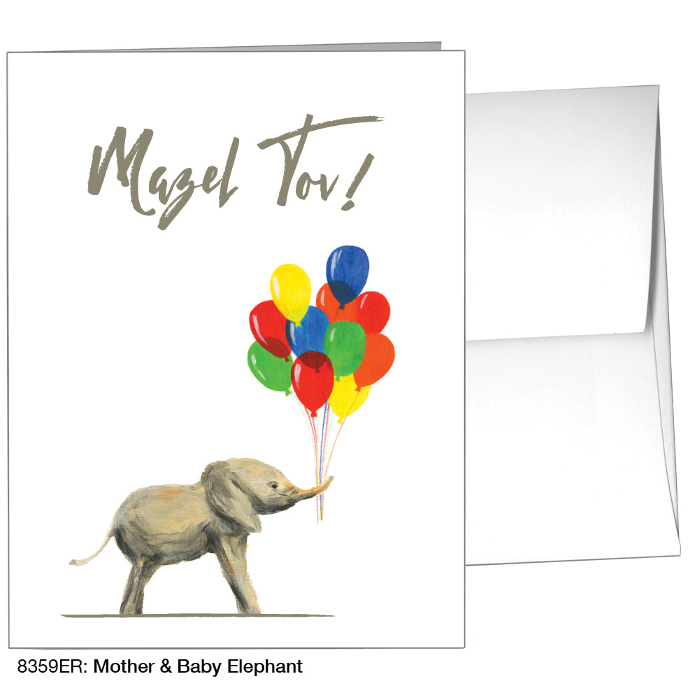 Mother & Baby Elephant, Greeting Card (8359ER)