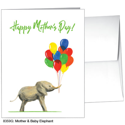 Mother & Baby Elephant, Greeting Card (8359G)
