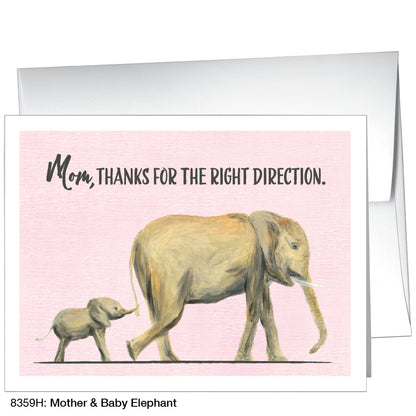 Mother & Baby Elephant, Greeting Card (8359H)