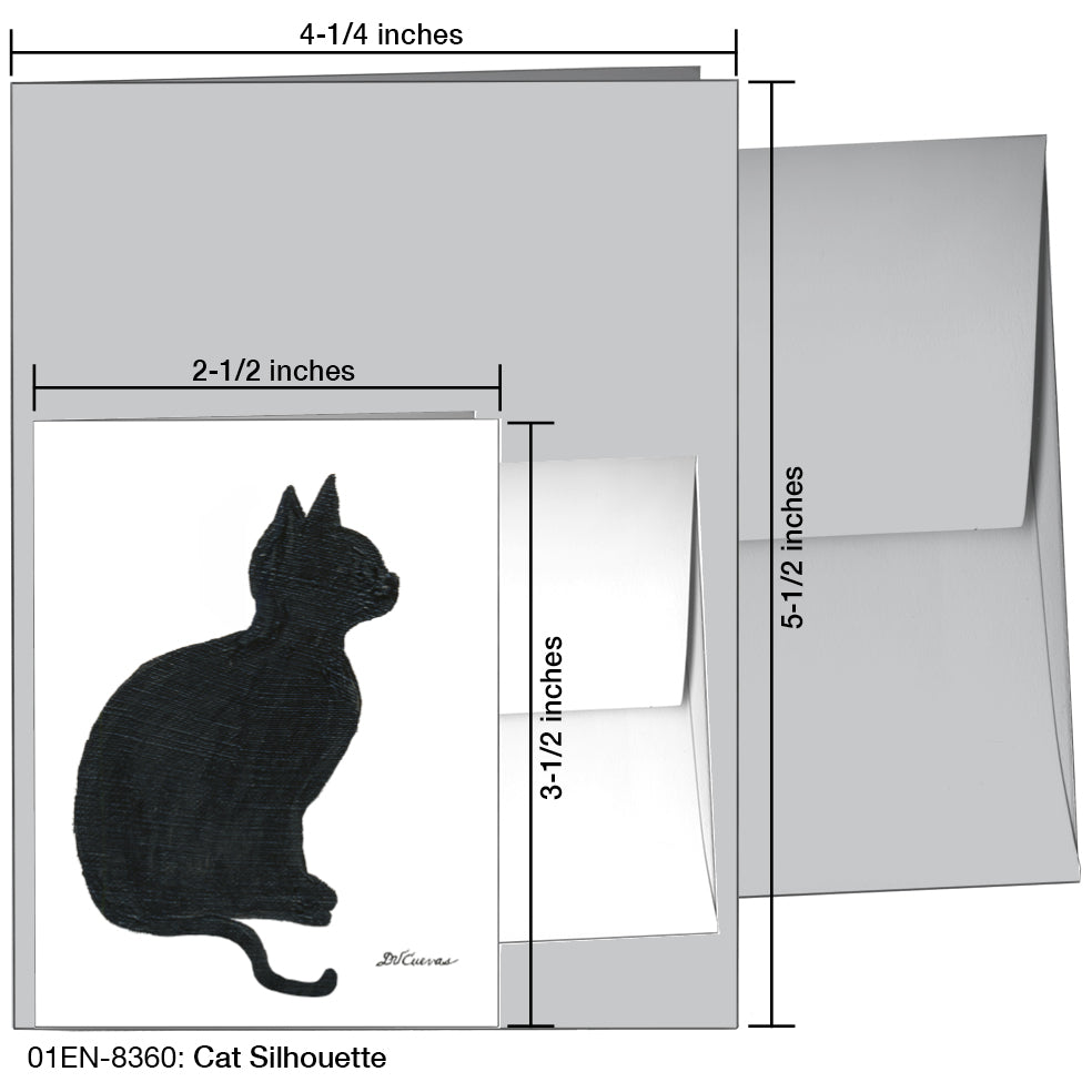 Cat Silhouette, Greeting Card (8360)
