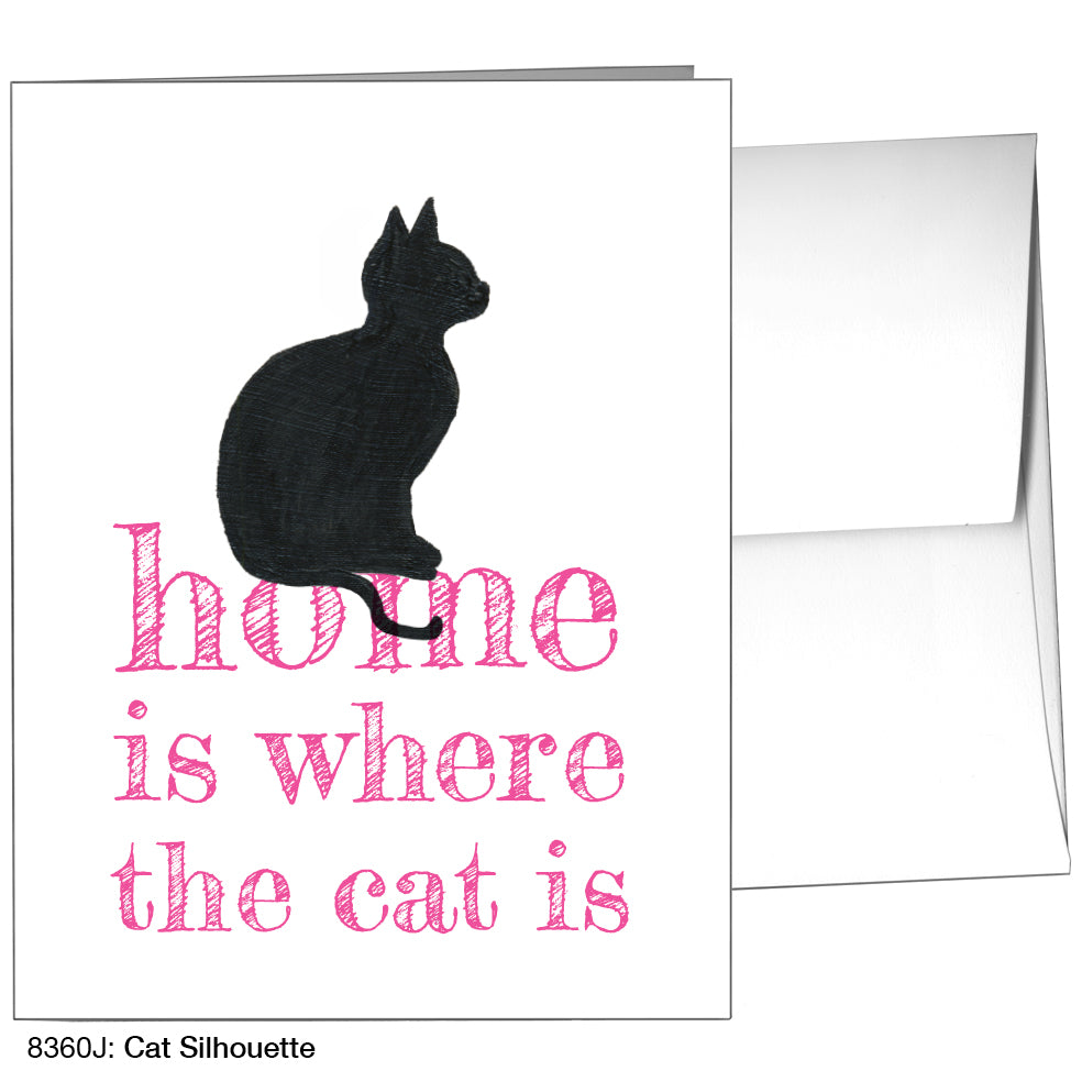 Cat Silhouette, Greeting Card (8360J)