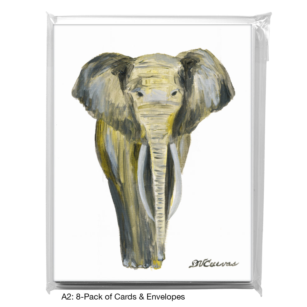 Elephant Face, Greeting Card (8366)