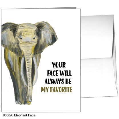 Elephant Face, Greeting Card (8366A)