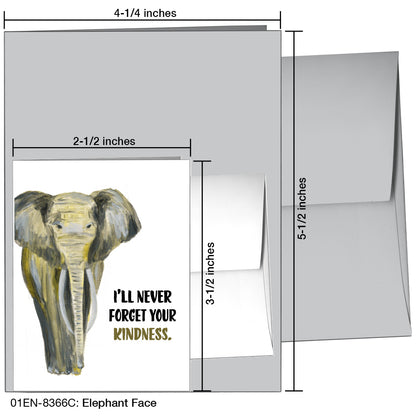 Elephant Face, Greeting Card (8366C)