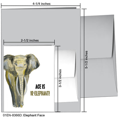 Elephant Face, Greeting Card (8366D)