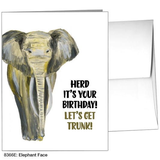 Elephant Face, Greeting Card (8366E)