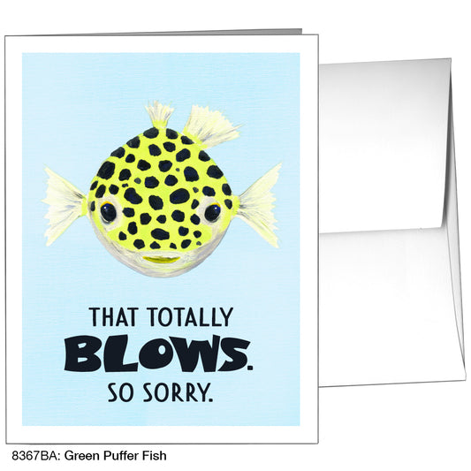 Green Puffer Fish, Greeting Card (8367BA)