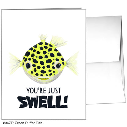 Green Puffer Fish, Greeting Card (8367F)