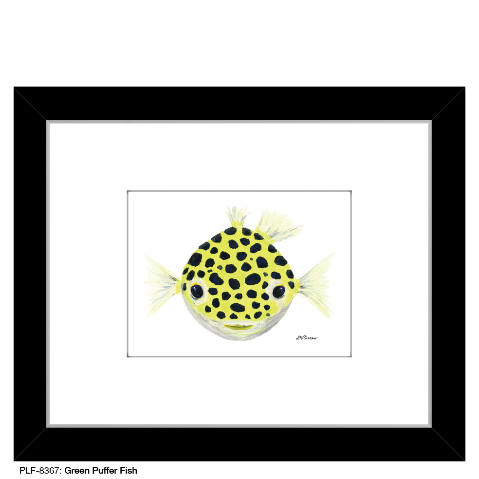 Green Puffer Fish, Print (#8367)