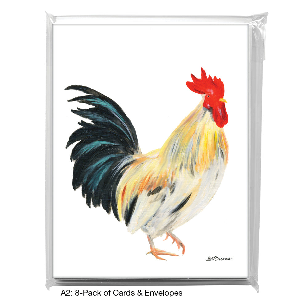 Rooster Faverolles, Greeting Card (8371)