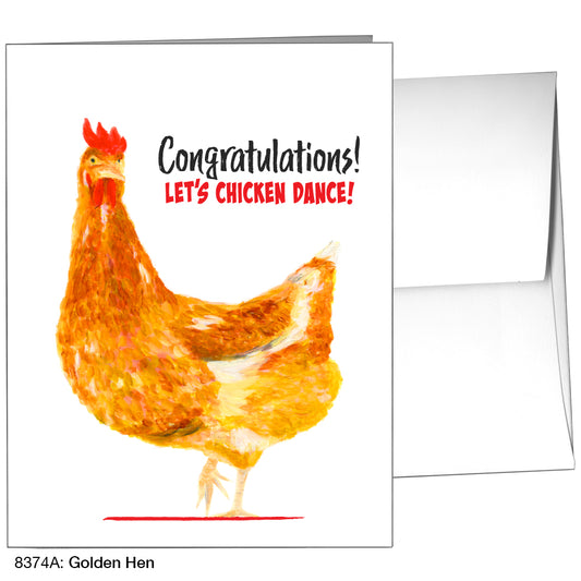 Golden Hen, Greeting Card (8374A)
