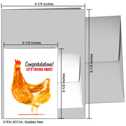 Golden Hen, Greeting Card (8374A)