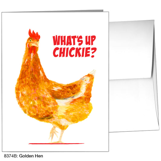 Golden Hen, Greeting Card (8374B)
