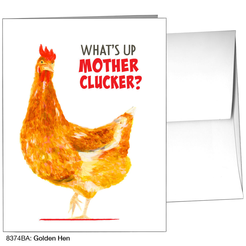 Golden Hen, Greeting Card (8374BA)