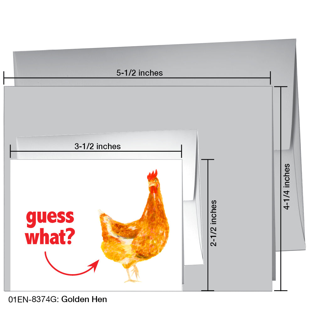 Golden Hen, Greeting Card (8374G)