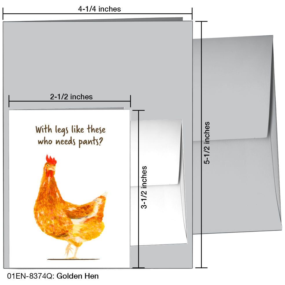 Golden Hen, Greeting Card (8374Q)