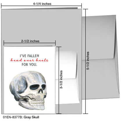 Gray Skull, Greeting Card (8377B)