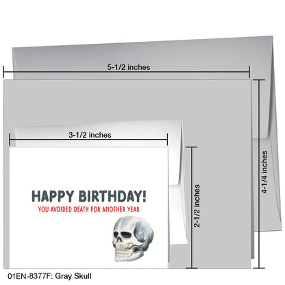 Gray Skull, Greeting Card (8377F)
