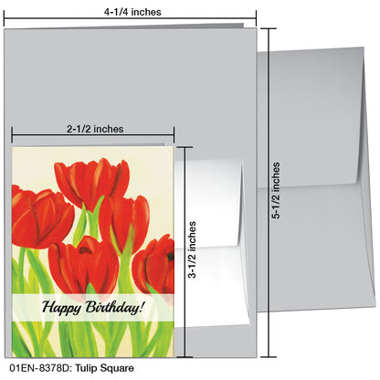 Tulip Square, Greeting Card (8378D)