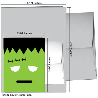 Green Face, Greeting Card (8379)