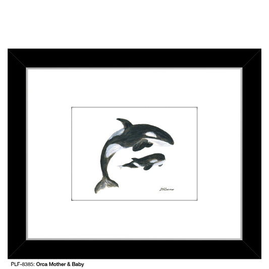 Orca Mother & Baby, Print (#8385)